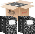 ENVO Composition Notebooks, Wide Ruled Composition Notebook, Black Marble Covers Composition Notebook, 100 sheets, Bulk (48, Wide Ruled)
