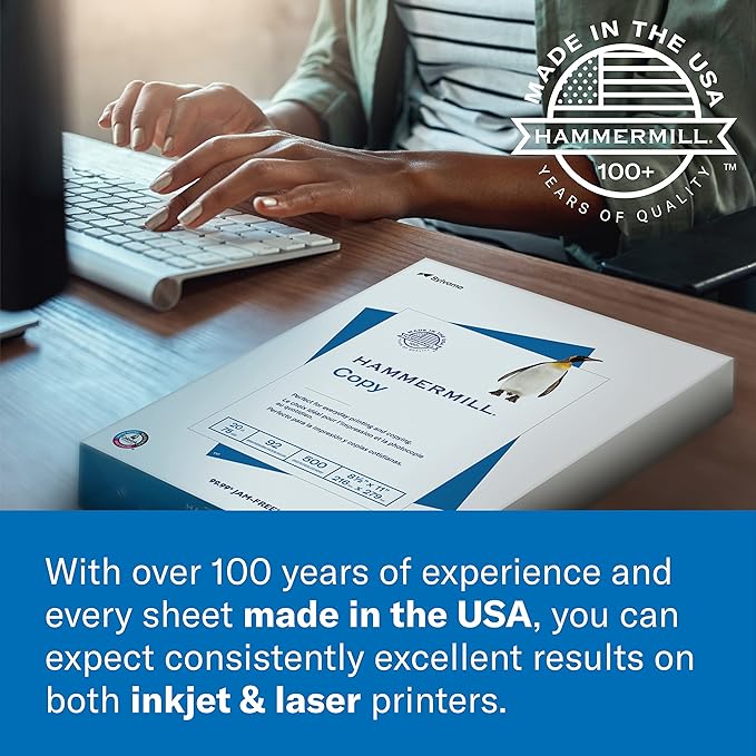 Hammermill A4 Paper, 20 lb Copy Paper (210mm x 297mm) - 1 Pallet, 40 Cases (200,000 Sheets) - 92 Bright, Made in the USA