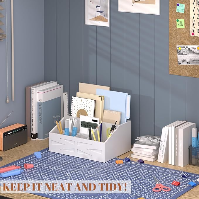 Large Mail Organizer Countertop,Farmhouse Desk and Kitchen Countertop Storage, Letter Sorter, Desk Mail Organizer and Bill Organizer, Desktop File and Paper Holder