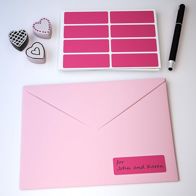 Royal Green Metallic Gift Label 3x1 (75mm x 25mm) Rose Gold Sticker Sheets - 40 Pack