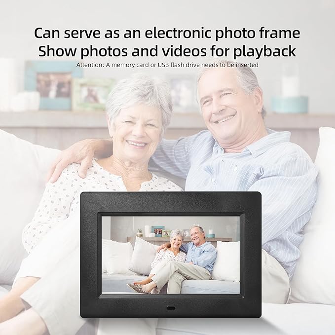 7-Inch Digital Watch, Large Font Display, 3 Display Modes, Many Alarms and Medication Alerts for Seniors and Alzheimer Patients (Black) (Black, 7-inch)