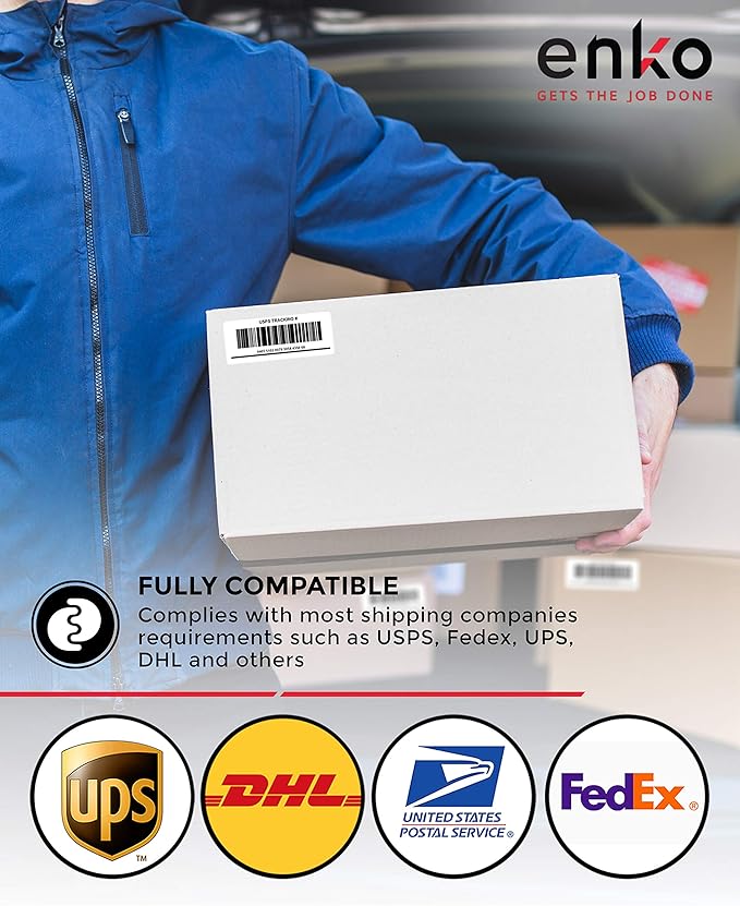 enKo - 8-1/2 x 11 Inch Label - White Blank - 1 Per Sheet Full Shipping Address Labels for Laser Inkjet Printer (1000 Sheets, 1000 Labels)