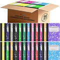 UZLU 96 Pack Mini Composition Notebooks Bulk College Ruled Half Composition Notebook Narrow Ruled Small Pocket Marble Journal 12 Color-4.5" x 3.25"-60 Sheets for Students Office School Supplies