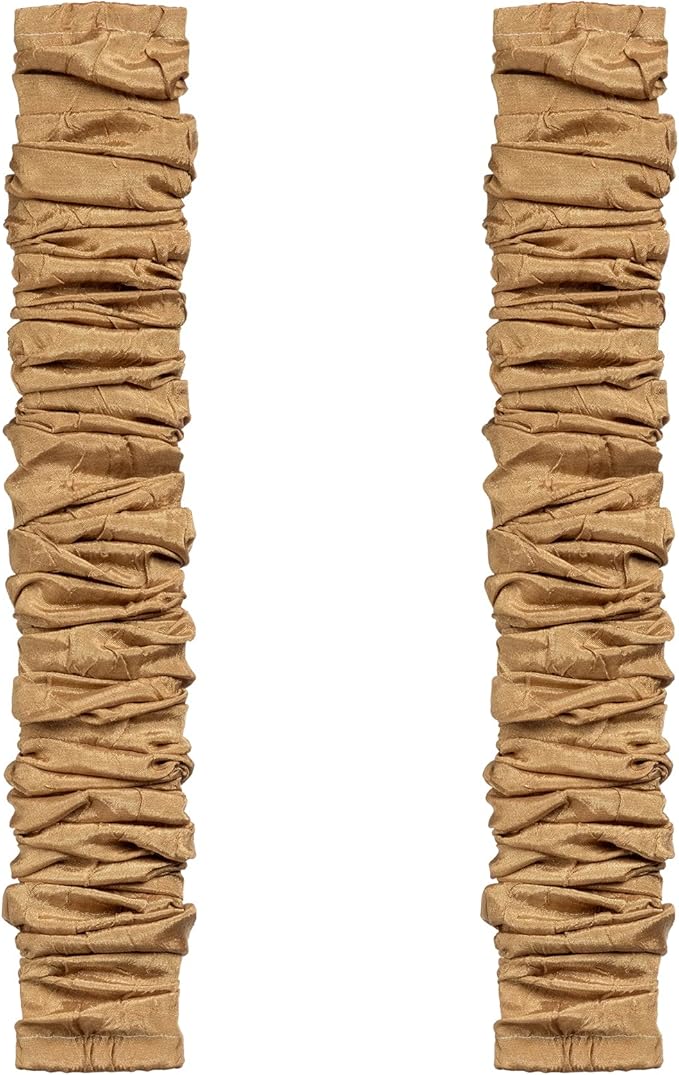 ELFCAB Fabric Cord Cover Chandelier Cord Cover & Chain Cover 2 Pack 6 Feet Use for Chandelier Lamps Pendant Lighting and Wires Easy to Install Fabric Cord Covers Brown Dark Tan
