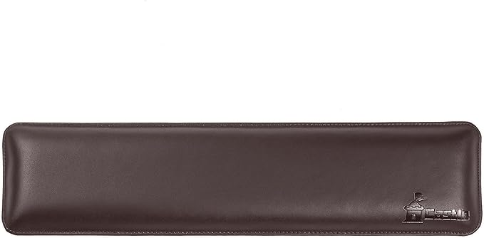 Bailey Full Size by Castle - Leather Ergonomic Computer Wrist Rest Pad for Keyboards with Around 104 Keys - Firm Keyboard Wrist Support for Typists, Gaming, and Heavy Office Use (Woodland, Full Size)