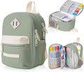 Large Capacity Pencil Case, Mini Backpack Pencil Case, Storage High Capacity Bag Pouch Holder Marker Pen Organizer, for Student, Teen Girls, Adults(Green)