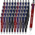 Yexiya 50 Pack 4 Color Retractable Pens Multicolor Ballpoint Pens Bulk 2 in 1 Stylus for Touch Screens Office Nurses Teachers Work Party Favors Gift (Bible Verse)