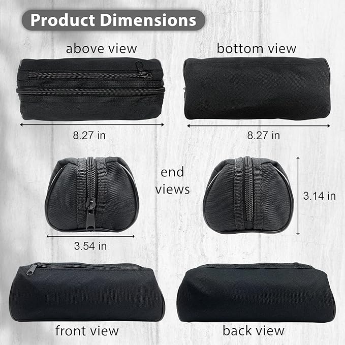 Fashion Stationery Pencil Case Black Large Capacity Pencil Pouch for Organisation Aesthetic Bag with Zipper Pen Case Organizer for Adults and Men