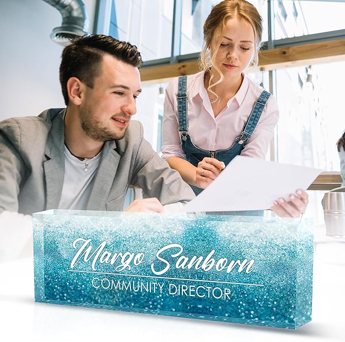 Personalized Name Plate for Office Desk Decor, Custom Gifts for Boss, Manager, Teacher, Nurse, Doctor, Lawyer, Employee Appreciation