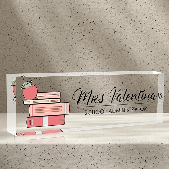 Personalized Name Plates for Office - Gifts for Teacher, Boss, Employee Appreciation - Desk Decor (teacher3)