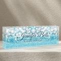 Personalized Name Plates for Office - Gifts for Teacher, Boss, Employee Appreciation - Office Desk Decor (Fancy Blue)