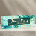 Personalized Name Plates for Office - Gifts for Teacher, Boss, Employee Appreciation - Desk Decor (Amber)