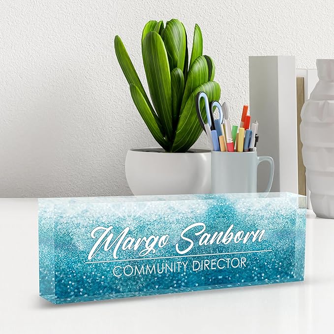 Personalized Name Plate for Office Desk Decor, Custom Gifts for Boss, Manager, Teacher, Nurse, Doctor, Lawyer, Employee Appreciation