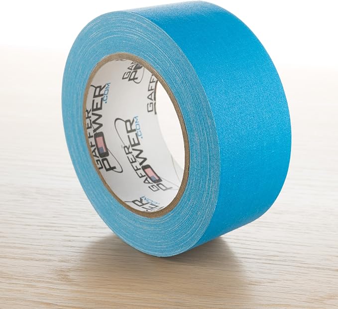 Gaffer Power Gaffers Tape 2 Inch | Fluorescent Blue | USA Made Quality | Leaves No Residue