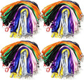 Gueevin 500 Pcs Lanyard Bulk Lanyards for Id Badges Lanyards for Keys Safety Woven Badge Lanyard with Clip Swivel J Hooks (Assorted Colors)
