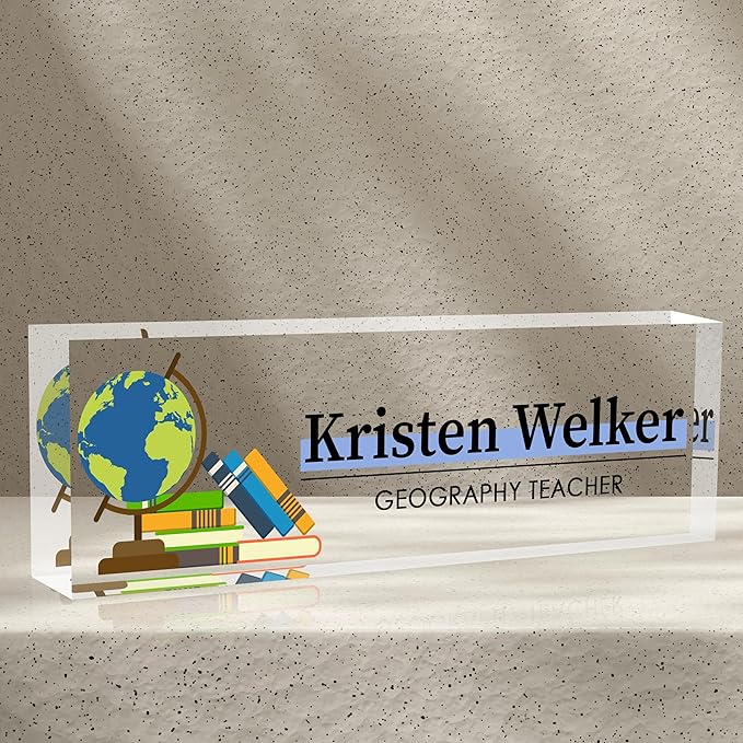 Name Plate for Desk-Personalized Name Plates for Desk-Name Plate Personalized for Office-Gifts for Teacher Boss Employee Appreciation Office Desk Decor (teacher2)