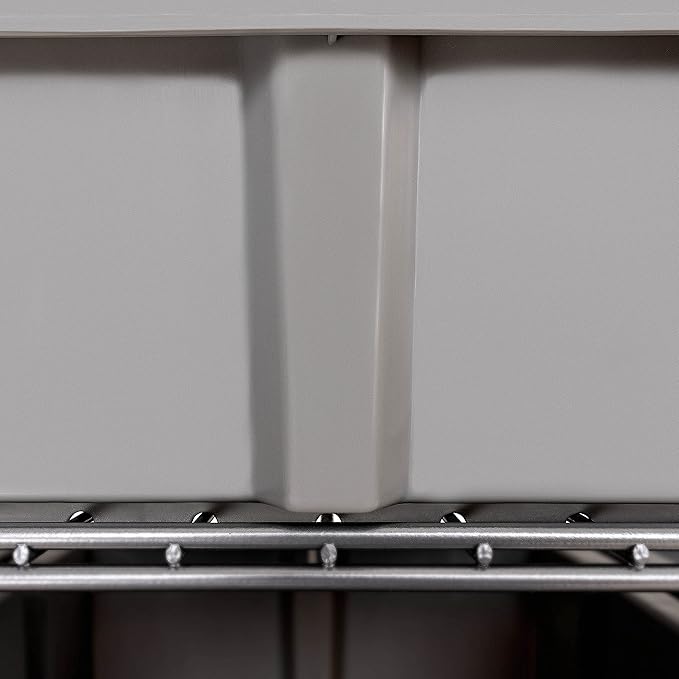 Seville Classics Heavy Duty NSF Bin Rack Solid Steel Wire Shelving Storage Unit, Patented Organizer for Garage, Warehouse, Office, Restaurant, Classroom, Kitchen, Gray, Includes 16 Bins