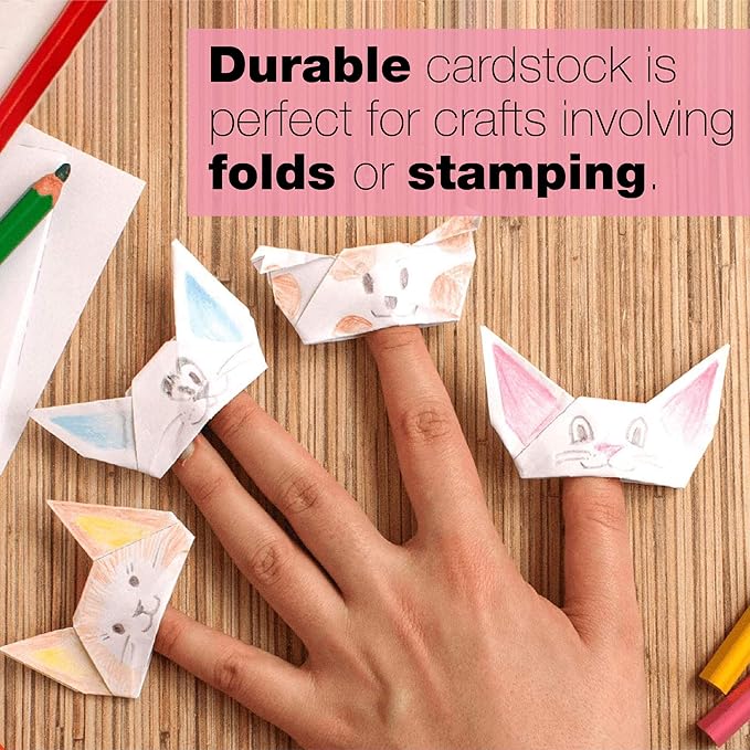 Springhill 8.5” x 11” Ivory Colored Cardstock Paper, 67lb Vellum Bristol, 147gsm, 250 Sheets (1 Ream) – Premium Lightweight Cardstock, Vellum Printer Paper with Textured Finish – 056000R