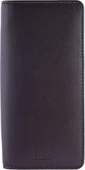 DiLoro Leather Zippered Triple or Quad Pen Case Pencil Pouch Holder for Three or Four Fountain Ballpoint Rollerball Pens or Glasses (Nappa Brown)