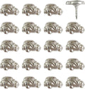 VW Bug Push Pins - Silver Volkswagen Bug Pins - for Cork Board, Maps, or Lapel Pin Use - Designed in USA - Set of 20