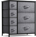 Sorbus Dresser with 7 Drawers - Chest Organizer Tower Unit with Steel Frame, Wood Top, Easy Pull Fabric Bins - Storage Furniture for Bedroom, Hallway, Closet & Office Organization