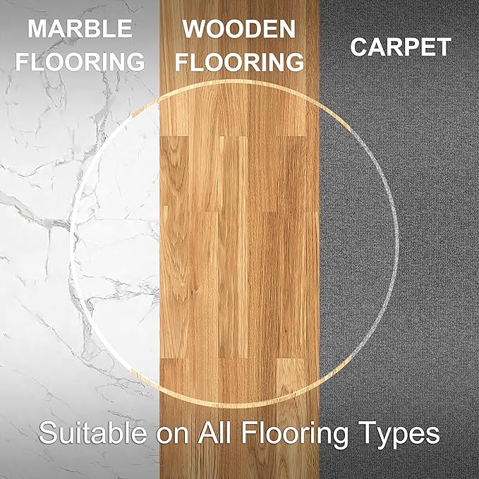 MESAILUP Beveled Edge 40" Round Office Chair Mat for Carpet or Hardwood Floor Crystal Clear, 40" x 40" for a Smooth Glide and Easy Roll On/Off, Heavy Duty and Non-Slip Floor Ultimate Clear Chair Mat