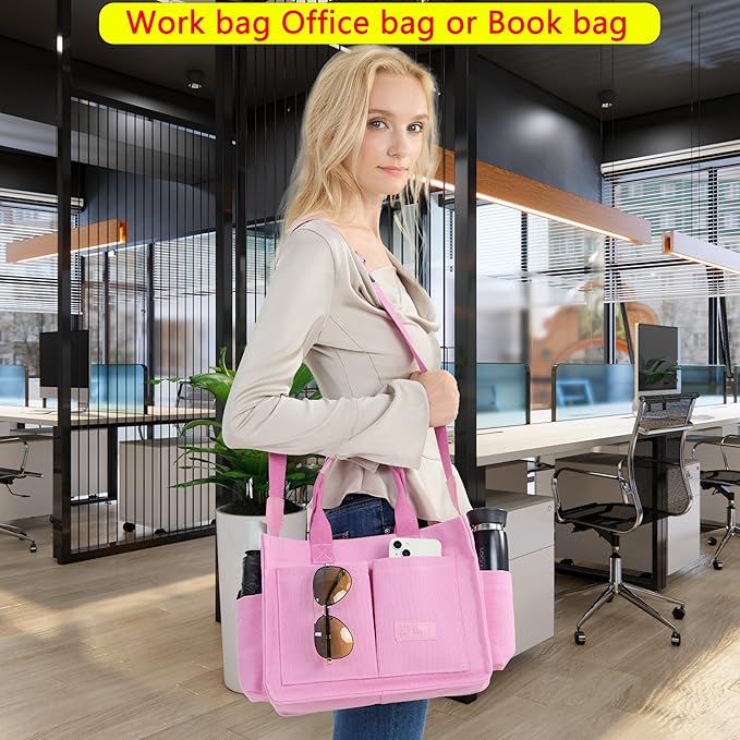 Canvas Tote Bag for Women,Women's Bags Crossbody Bags Work Laptop Tote Bag Large Handbags Purse for Travel Nurse Teacher
