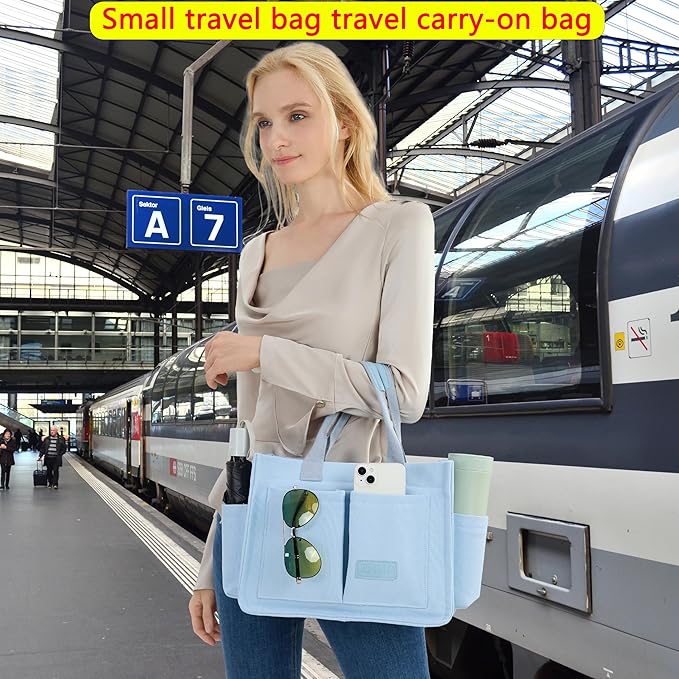 Canvas Tote Bag for Women,Women's Bags Crossbody Bags Work Laptop Tote Bag Large Handbags Purse for Travel Nurse Teacher