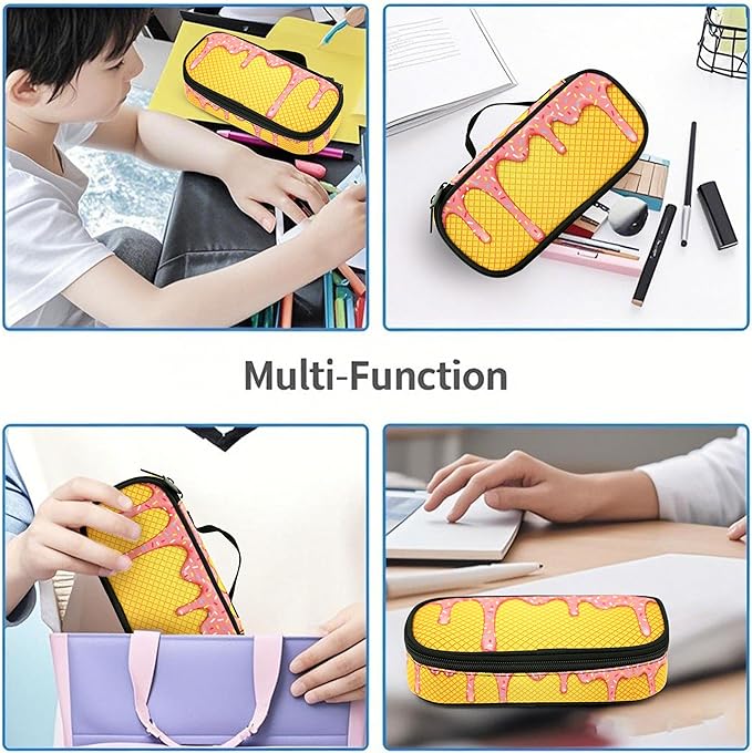 Ice Cream Pencil Case Pencil Pouch Large Capacity Pen Bag School Office Organizer Stationery Storage Box For Girls Boys Teen Kids