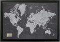 Personalized Stormy Dreams World Travel Map with Black Frame