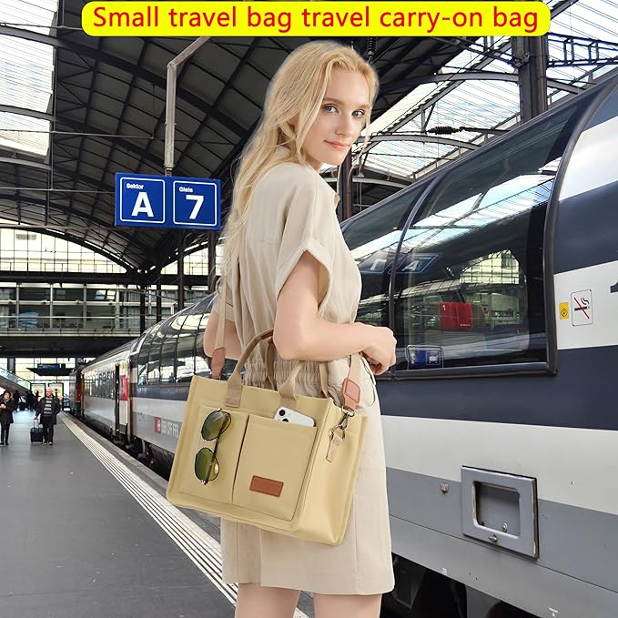 Canvas Tote Bag for Women,Women's Bags Crossbody Bags Work Laptop Tote Bag Large Handbags Purse for Travel Nurse Teacher