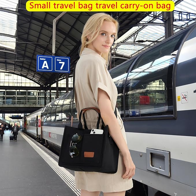 Canvas Tote Bag for Women,Women's Bags Crossbody Bags Work Laptop Tote Bag Large Handbags Purse for Travel Nurse Teacher