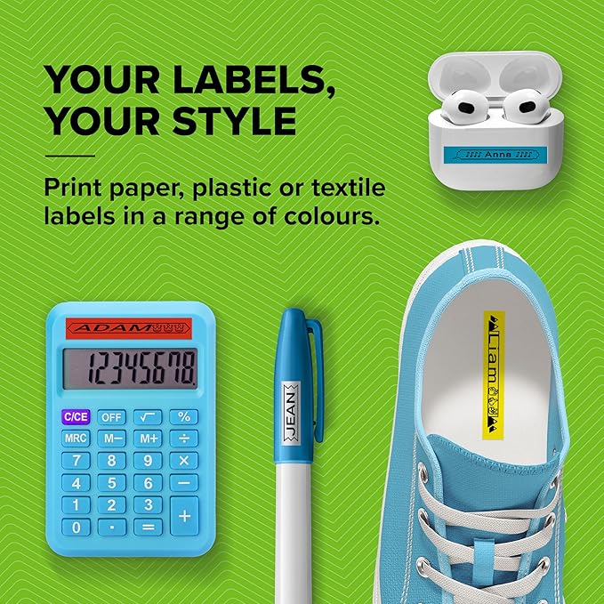 DYMO LetraTag 200B Bluetooth Label Maker, Compact Label Printer, Connects Through Bluetooth Wireless Technology to iOS and Android, Includes 1 White Paper Label Tape, Pistachio Yellow