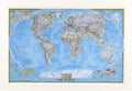 Personalized Classic World Push Pin Travel, Textured White with 150 Pins - 27.5 inches x 3 9.5 inches - Made in USA