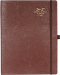 Planner 2026-2027 - JUL 2026 - JUN 2027, Academic Planner 2026-2027, 26-27 Planner, Weekly and Monthly Planner, Leather Cover Calendar Planner with Thick Paper, Back Pocket with Notes Pages, Brown (8.5" x 11")