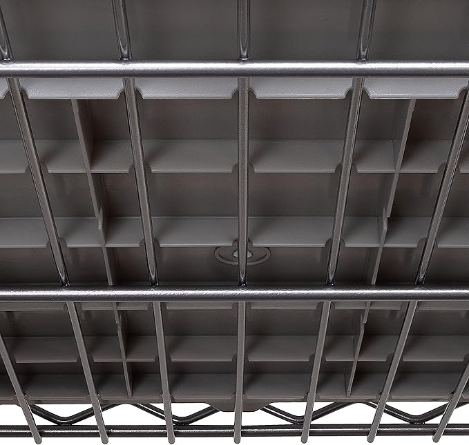 Seville Classics Heavy Duty NSF Bin Rack Solid Steel Wire Shelving Storage Unit, Patented Organizer for Garage, Warehouse, Office, Restaurant, Classroom, Kitchen, Gray, Includes 12 Bins