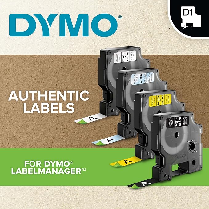 DYMO Desktop Label Maker | LabelManager 210D All-Purpose Portable Label Maker, Easy-to-Use, One-Touch Smart Keys, QWERTY Keyboard, Large Display, for Home & Office Organization (Pack of 6)