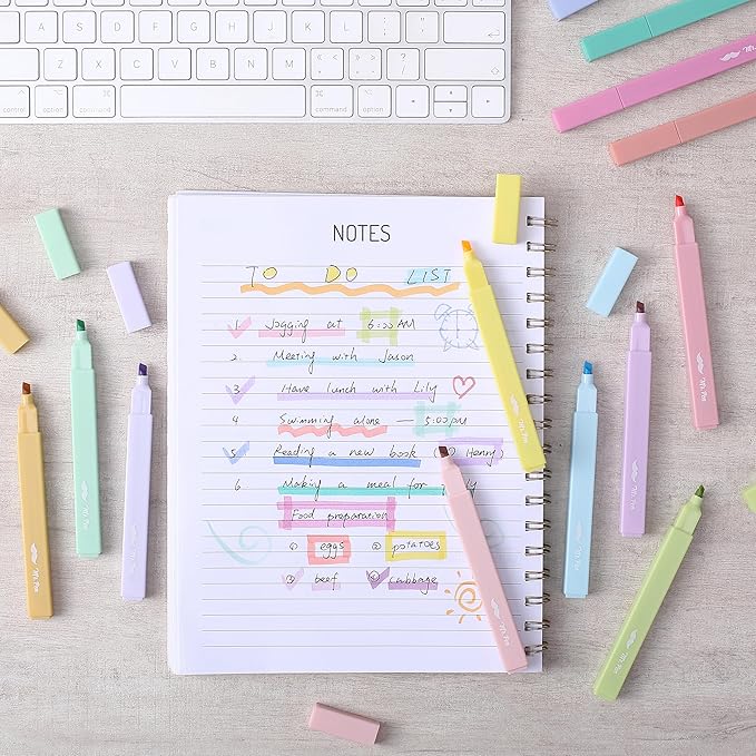 Mr. Pen- Aesthetic Highlighters, 16 pcs, Chisel Tip, Assorted Colors, No Bleed Bible Highlighter Pastel