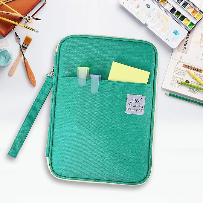 YOUSHARES 192 Slots Colored Pencil Case, Large Capacity Pencil Holder Pen Organizer Bag with Zipper for Prismacolor Watercolor Coloring Pencils, Gel Pens & Markers for Student & Artist (Green)