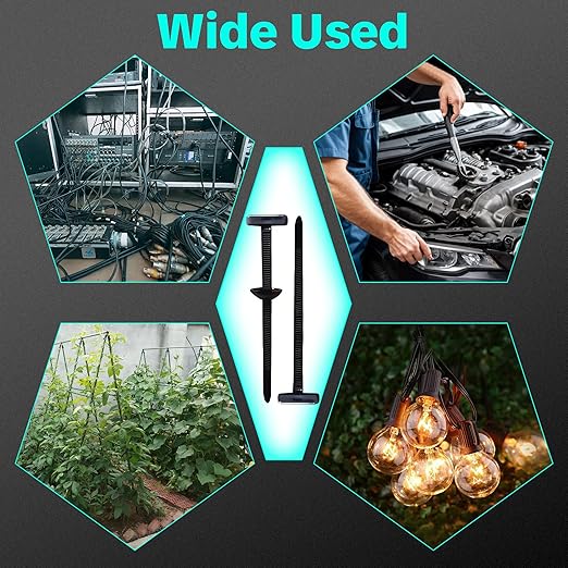 60PCS Nylon Universal Cable Tie Buckle, Heavy Duty Zip Ties for Car, Automotive Zipper Clips, Push Pin Clip Car Daily Repair, Snap-Fit Ziptie Bumper Retainer Fender Liner Door Panel Fastener