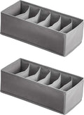 Amazon Basics Underwear Dresser Drawer Organizers, Pack of 2, Gray