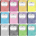 24 Pack Large Composition Notebooks Bulk 9.75 x 7.5 in Wide Ruled Composition Books 12 Color Assorted Marble Journal Notebook 60 Sheets per Book for Aldult Student College Office Back to School Supplies