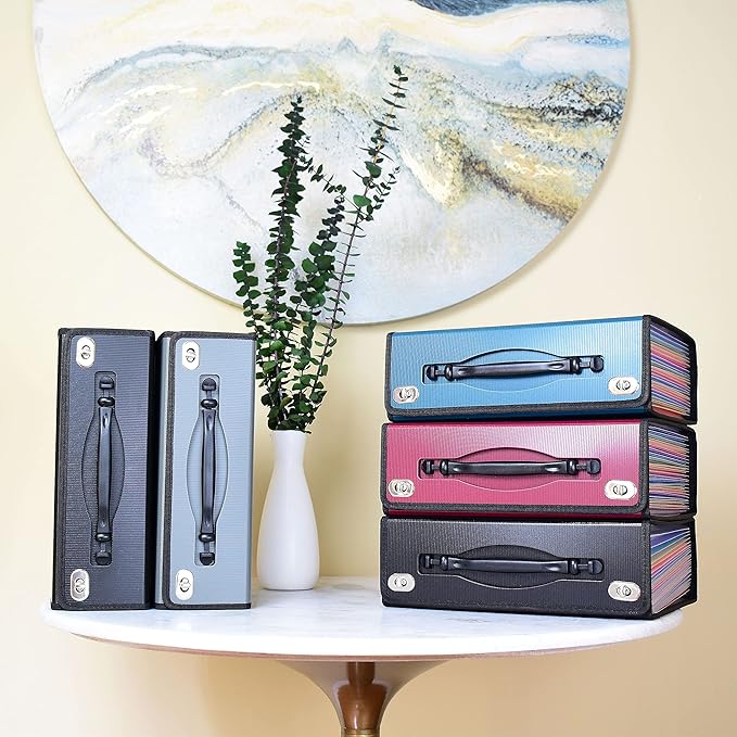 CNK Accordion File Folders with 36 Pockets Organizer for Document Paper Storage Folder Documents Expanding Binder Folio Pocket Receipt Filing Expandable Files Dividers Labels Letter Durable Handle