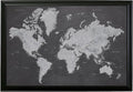 Push Pin Travel Maps - Stormy Dreams World - Black Frame Framed Pin Map for Tracking Your Travels - 27.5" x 39.5" - 8 Handcrafted Frame Options - Made in USA - Ideal for Any Traveler