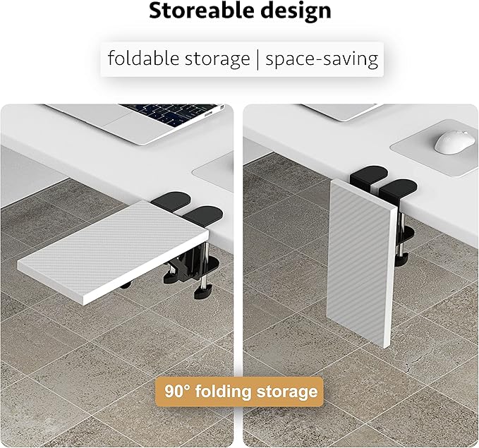 HONJIE Computer arm Support Bracket, Suitable for Office desks, Sturdy Mouse arm Support, Computer Desk Extender, Suitable for Home and Office