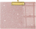 UNIQOOO Sparkle Rose Gold Glitter Landscape Clipboard, Horizontal Clipboard with Shiny Gold Finish Clip, Back to School Gift 1st Day Gift, Teacher Appreciation Gift, 12.5x9 in