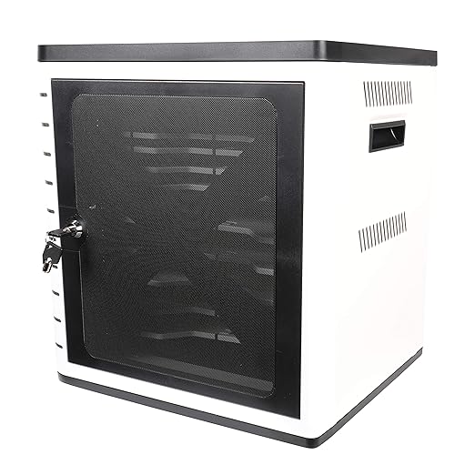 Pearington Fully Assembled 10 Device USB Charging, Syncing and Storage Cabinet for iPads, Chromebooks and Laptops Up to 10.1-inch Screen Size, Surge Protection, Locking Front Door, DT310PS