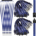Harloon 150 Pcs Lanyards Breakaway Bulk Neck Flat Lanyard with Detachable Buckle and Clip Swivel Hooks for Badge Holder
