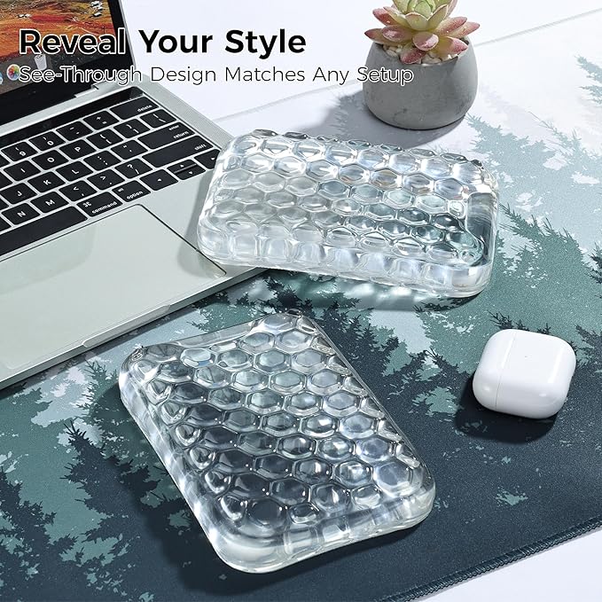 Ospelelf Ergonomic Elbow Rest for Desk, Gel Keyboard Wrist Rest Support, Arm Rest Pad for Mouse, 2 Pack