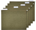Amazon Basics Hanging File Folders, 1/5-Cut Tabs, Letter Size, Standard Green, 50 Count per Box